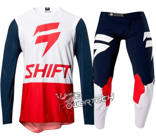 EQUIPO CONJUNTO MOTOCROSS SHIFT 3LUE 4TH KIND NAVY RED