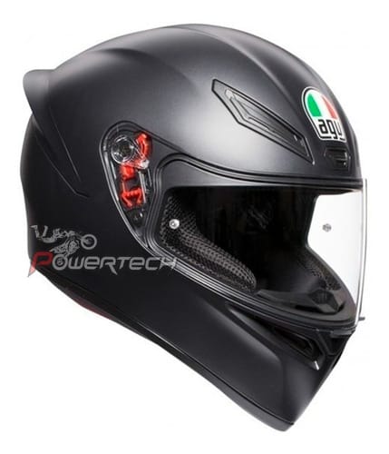 CASCO INTEGRAL AGV K1 SOLID MATT BLACK CALLE PISTA CUOTAS