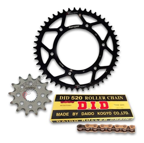 KIT TRANSMISIÓN CORONA ACERO PIÑÓN CADENA SUPERSPROX CR 125