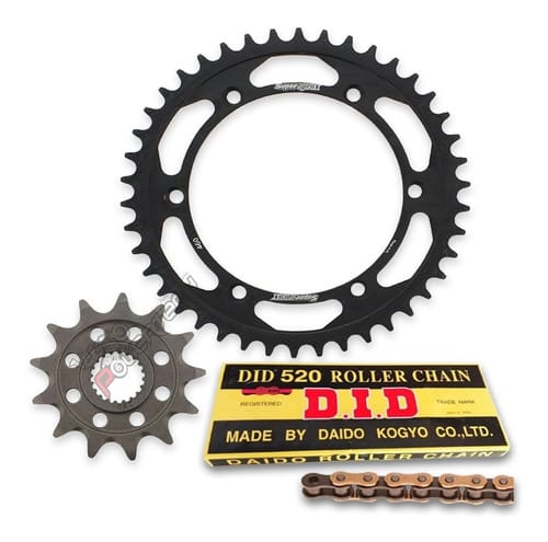 KIT TRANSMISIÓN CORONA ACERO PIÑÓN CADENA SUPERSPROX KXF 250
