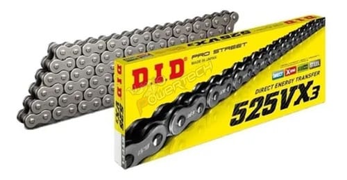 CADENA TRANSMISION DID VX3 PASO 525 X 120 X-RING 400 1000CC