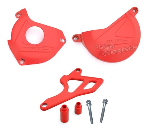 TAPA EMBRAGUE Y ENCENDIDO + CUBRE PIÑON WIRTZ HONDA TORNADO