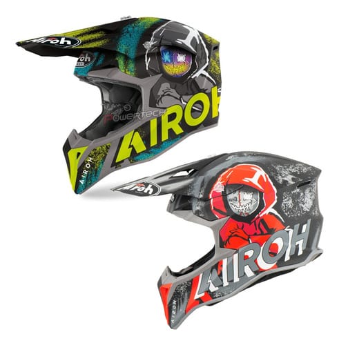CASCO CROSS AIROH WRAAP ALIEN MOTOCROSS ATV UTV ENDURO CUT