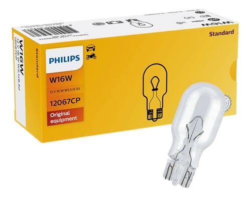 LAMPARA MOTO PHILLIPS W16W 12V 2.1 X 9.5D