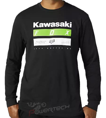 REMERA MANGAS LARGAS FOX RACING KAWASAKI CASUAL