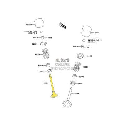 KIT 2 VÁLVULAS ESCAPE ORIGINAL KAWASAKI KXF 450 09-18 CUT12