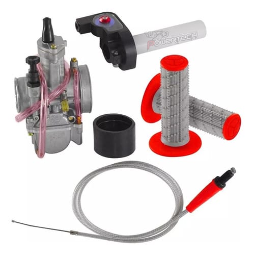 KIT CARBURADOR TECH UNIVERSAL 34MM ACELERADOR CABLE + PUÑOS