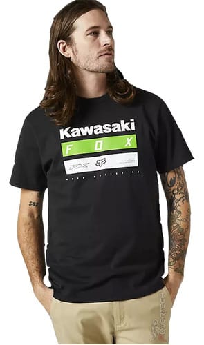 REMERA MANGAS CORTAS FOX KAWASAKI / KAWI STRIPLES SS