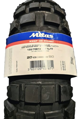 CUBIERTA TRASERA MITAS ENDURO TRAIL RALLY TOURING 150 70 18