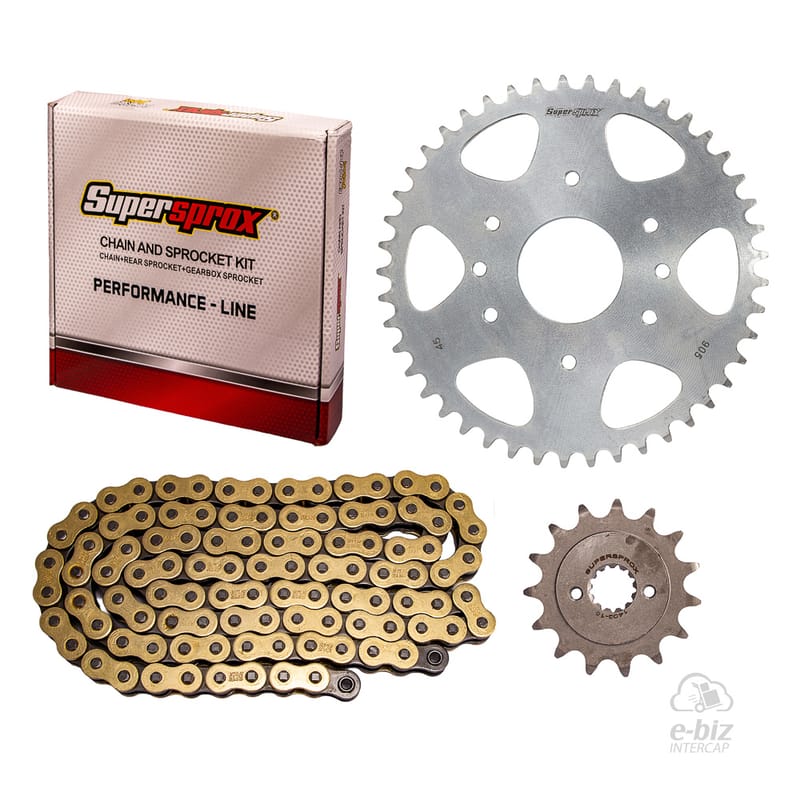 KIT TRANMICION SUPERSPROX BAJAJ DOMINAR 400 15/45 PIÑON/CORO