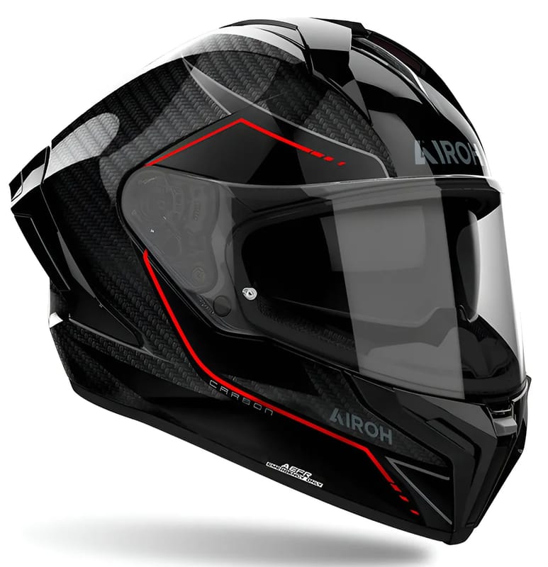 CASCO INTEGRAL MOTO AIROH MATRYX FIBRA CARBON CON VISOR CUT