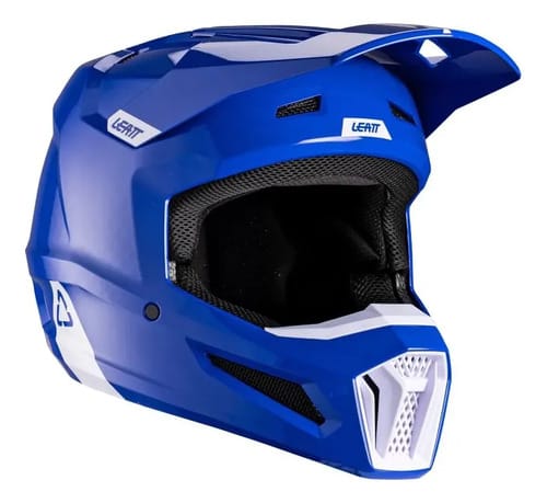 CASCO MOTO MOTOCROSS LEATT 2.5 ENDURO AZUL LISA BRILLANTE M