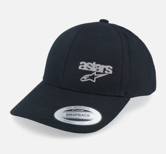 GORRA ALPINESTARS CHAIN HAT COLOR NEGRO DISEÑO DE LA TELA LI