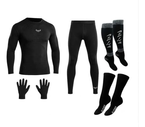 KIT CONJUNTO,MEDIAS,GUANTES - TERMICO/PRIMERA PIEL GEOMOTOR