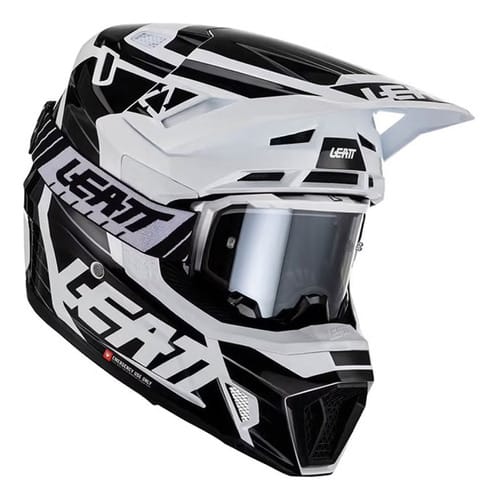 CASCO LEATT KIT MOTO 7.5 V23 WHITE INCLUYE ANTIPARRAS