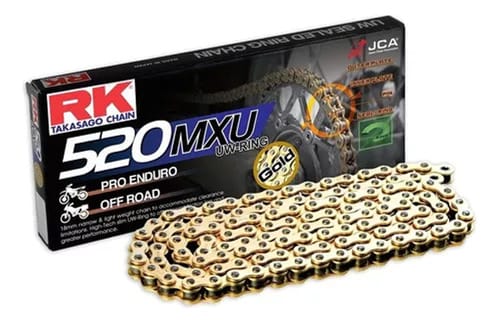 CADENA MOTO RK MRU 520X122 ULTRA LIVIANA RACING ORING