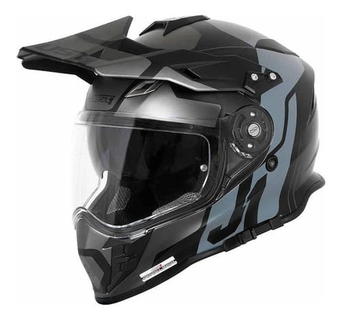 CASCO JUST1 J34 ADVENTURE CROSS TOUR TITANIUM DOBLE VISOR CU