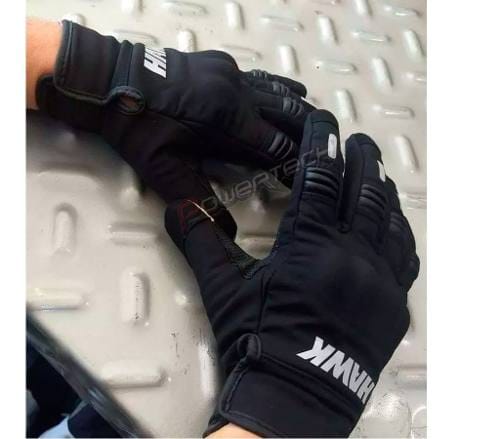 GUANTES MOTO HAWK NIGHT RIDER TERMICOS TACTIL - COLOR NEGRO
