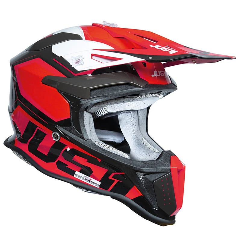 CASCO MOTOCROSS JUST1 J18 HEXA ROJO OFF ROAD ENDURO CUT ROJO