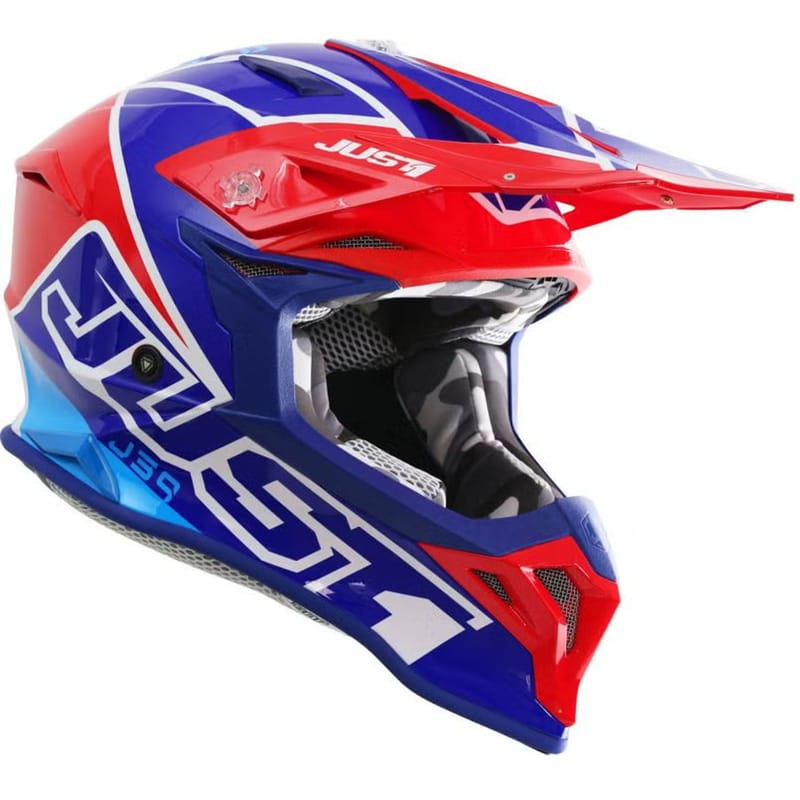 CASCO MOTOCROSS JUST1 J39 THRUSTER AZUL ENDURO OFF ROAD CUT
