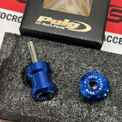 SPOOLS SLIDER SOPORTE CABALLETE PUIG HI-TECH 6MM AZUL CUT AZ