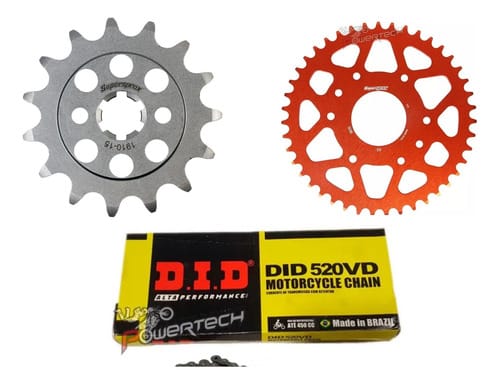 KIT TRANSMISIÓN KTM DUKE 200 PIÑON/CORONA/CADENA 15T SUPERSP