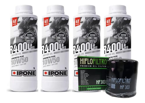 KIT ACEITE IPONE R4000RS Y FILTRO ZX600 NINJA 90-01