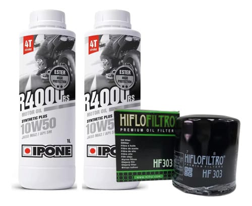 KIT ACEITE IPONE R4000RS Y FILTRO KLE 650 VERSYS 08-24