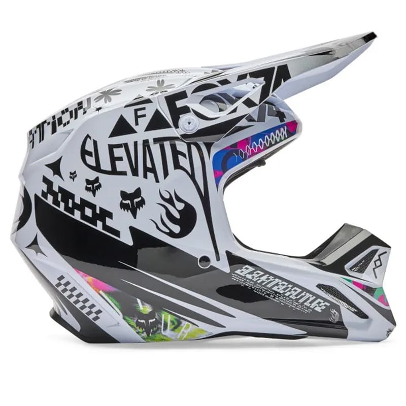 CASCO FOX V1 IMAGE COSMO - BLANCO - MOTOCROSS ENDURO CUT BLA