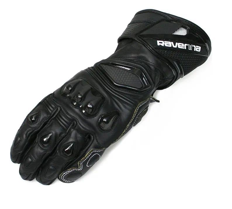 GUANTES MOTO RAVENNA SPORT CUERO VACUNO COLOR NEGRO TALLE XL