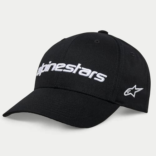 GORRA ALPINESTARS - LINEAR WORDMARK 2.0 HAT COLOR BLACK/WHIT