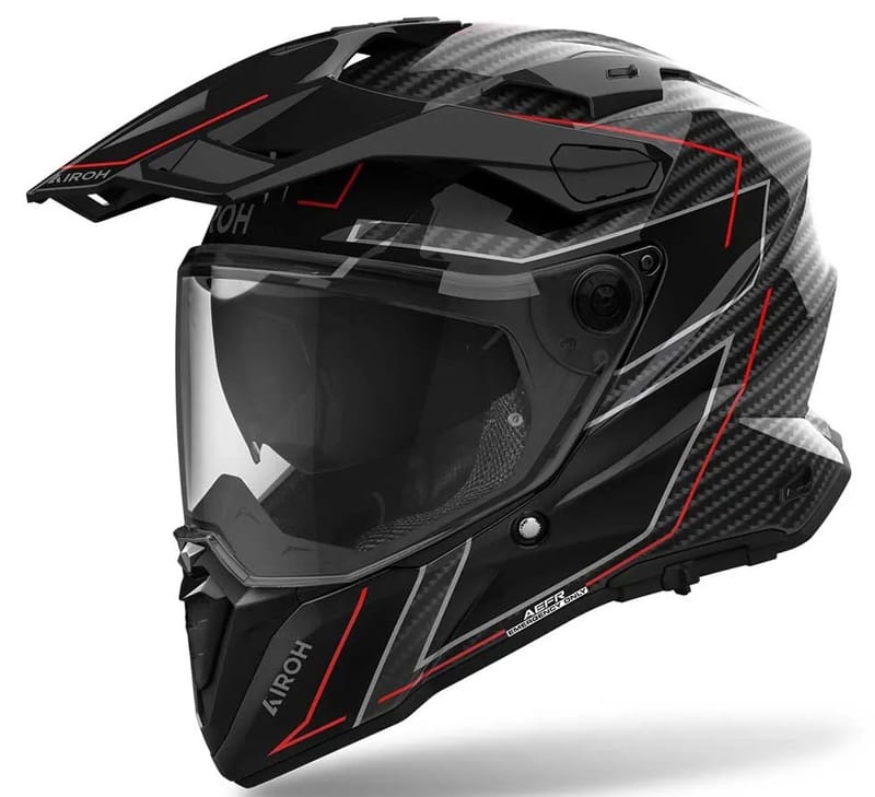 CASCO AIROH COMMANDER 2 CARBONO STYLISH TOURING ADVENTURE CA