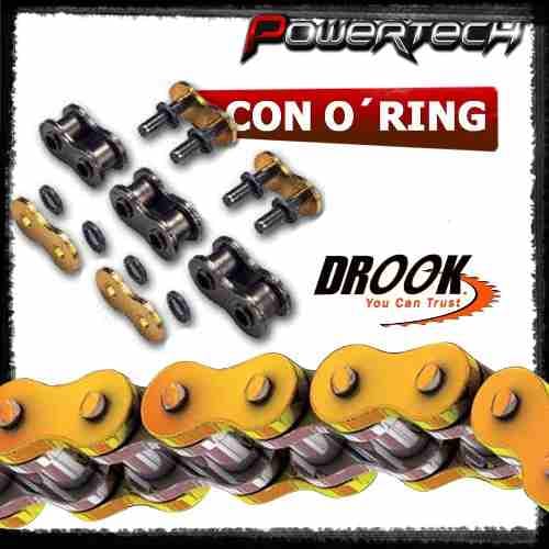 CADENA DROOK REFORZADA CON O RING 520 X 120 MOTOCROSS - POWE