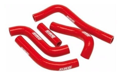 KIT MANGUERAS DRC RADIADOR SILICONA CRF 250 04 - 09 ROJO