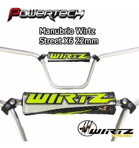 MANUBRIO WIRTZ STREET CALLE X6 7/8 PLATA CG YBR TWISTER - PO