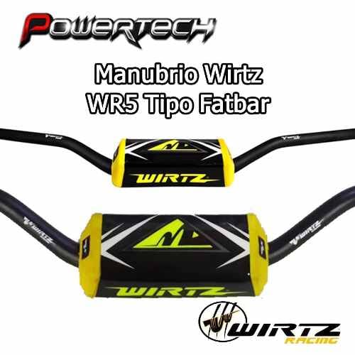 MANUBRIO WIRTZ WR5 FATBAR 28MM HONDA HIGH NEGRO
