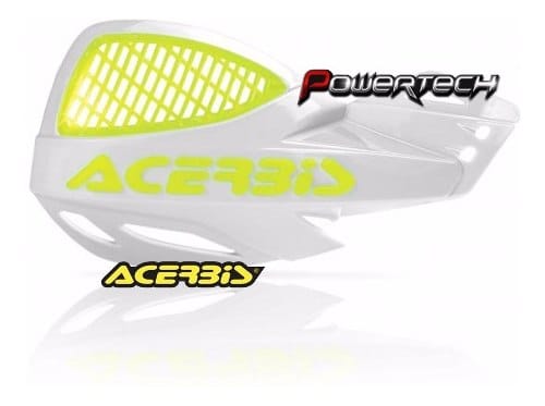 CUBRE MANOS ACERBIS MX UNIKO VENTED BLANCO AMARILLO FLUO
