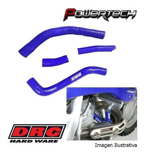 KIT MANGUERAS RADIADOR DRC SILICONA YZF 450 14-17 AZUL - POW