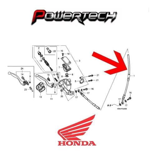 FLEXIBLE DE FRENO DELANTERO PARA HONDA CRF 250 / 450 09-14