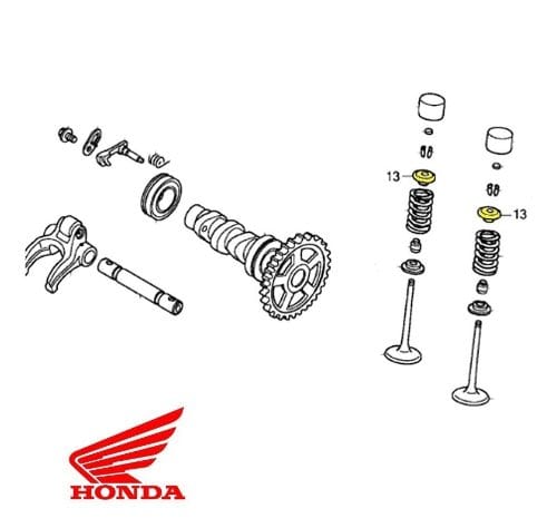 PLATILLO SUPE RESORTE VALVULA ADMISION HONDA CRF 250R 08 09
