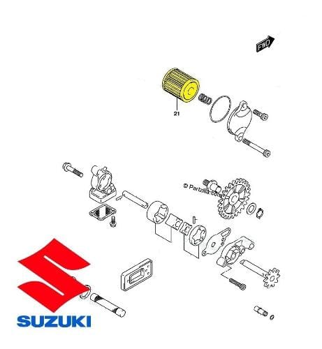 FILTRO DE ACEITE SUZUKI RMZ 250 07 - 17 / RMZ 450 05 - 17