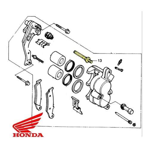 PERNO GUIA CALIPER FRENO DELANTERO HONDA CR 125/250 87 - 07