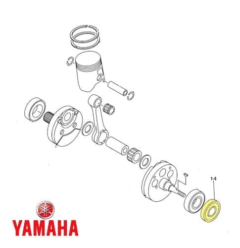 RETEN CIGÜEÑAL IZQUIERDO YAMAHA YZ 250 00-17 / YZ 125 01-17