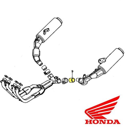 JUNTA MEDIO CAÑO ESCAPE ORIGINAL HONDA CRF 450 09 CBR TODOS