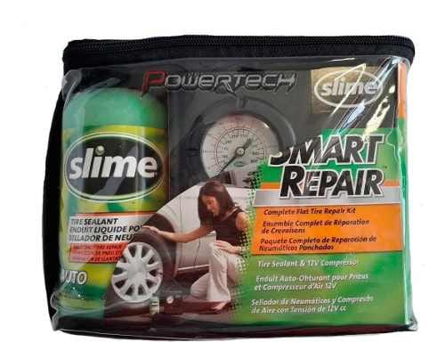 COMPRESOR AIRE SLIME KIT COM 12V + SELLANTE 16OZ (40002)