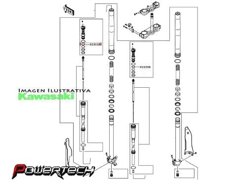 ORING CARTUCHO SUSPENSION DELANTERA B KAWASAKI KXF 250 06-12