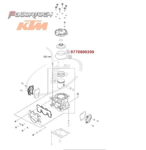 O-RING 60X2 INTERIOR JUNTA TAPA CILINDRO KTM SX 125 16 - 21