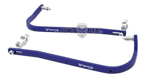 SOPORTE CUBRE MANOS WIRTZ SHOCK METAL ALUMINIO - AZUL