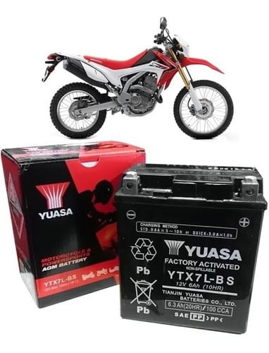 BATERIA ORIGINAL YUASA YT7A HONDA CRF 250 L - YTX7L-BS