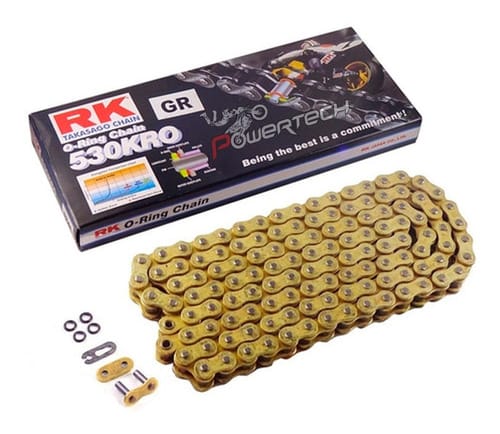 CADENA RK CON ORING REFORZADA 520 X 118 MOTOCROSS DORADA